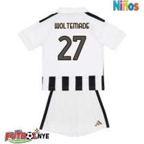 Camiseta Juventus Nick Woltemade #27 Primera Equipación para niños 2026-27 manga corta (+ pantalones cortos)